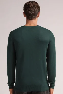 Long-Sleeved Round-Neck Jersey Top