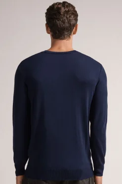 Long-Sleeved Round-Neck Jersey Top