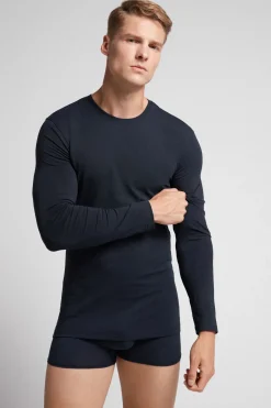 Long-Sleeved Stretch Superior Cotton Top