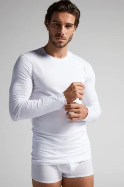 Long-Sleeved Stretch Superior Cotton Top