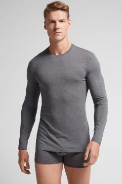 Long-Sleeved Stretch Superior Cotton Top
