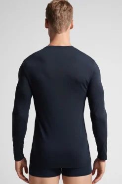 Long-Sleeved Stretch Superior Cotton Top
