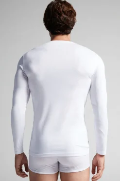 Long-Sleeved Stretch Superior Cotton Top