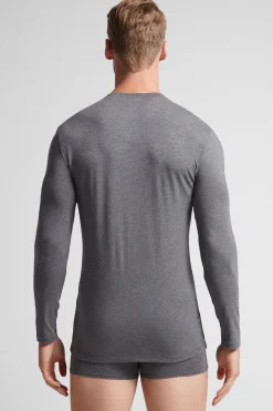 Long-Sleeved Stretch Superior Cotton Top