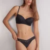 &lsquo;80s-Style Lace and Microfibre Brazilian Briefs