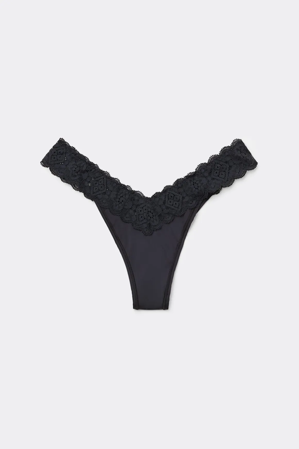 ‘80s-Style Lace and Microfibre Brazilian Briefs