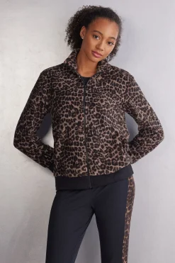Luxurious Leopard Spotted Fleece Bomber