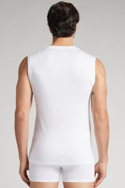 Mercerised Premium Cotton Wide Strap Sleeveless Camisole