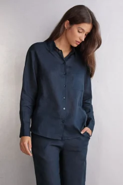 Plain-Weave Linen Shirt