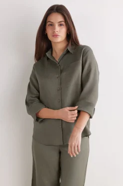 Plain-Weave Linen Shirt