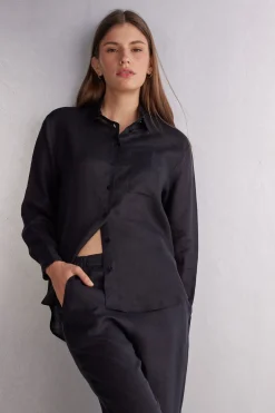 Plain-Weave Linen Shirt