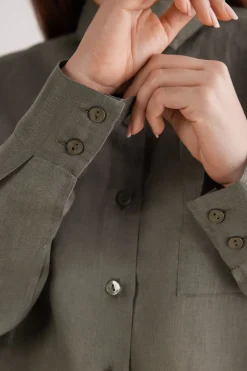 Plain-Weave Linen Shirt