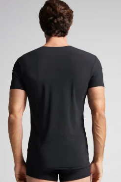 Raw-Edge Micromesh Top