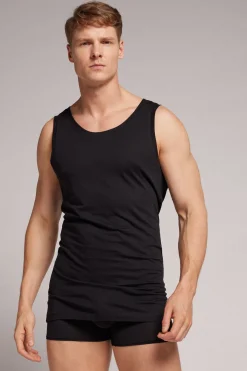 Round-Neck Extrafine Superior Cotton Vest Top