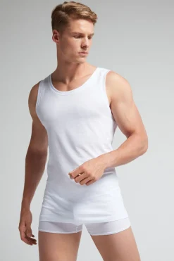Round-Neck Extrafine Superior Cotton Vest Top