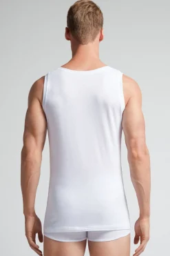 Round-Neck Extrafine Superior Cotton Vest Top
