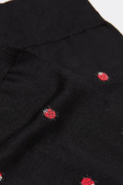 Short Patterned Lisle Socks