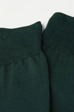 Short Sateen Cotton Lisle Socks