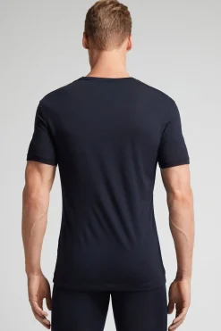 Short-Sleeve T-Shirt in Stretch Merino Wool