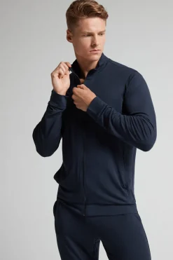 Silk and Modal Zip-Up Sweatshirt