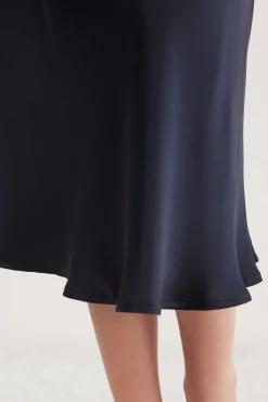 Silk Midi Skirt