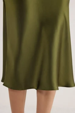 Silk Midi Skirt