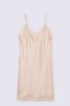 Silk Slip with Lace Insert Detail