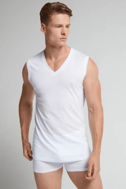 V-Neck Extrafine Superior Cotton Vest Top