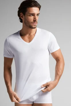 V-Neck Extrafine Superior Cotton T-Shirt