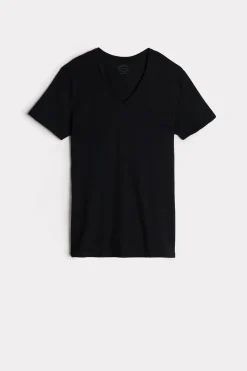 V-Neck Extrafine Superior Cotton T-Shirt
