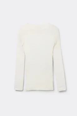 Wool and Silk Long-Sleeved Crew-Neck Max Top