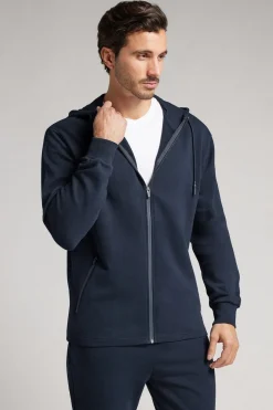 Zip-Up Cotton Sweatshirt