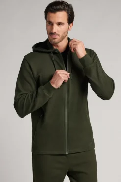 Zip-Up Cotton Sweatshirt