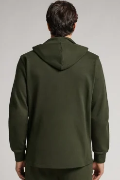Zip-Up Cotton Sweatshirt